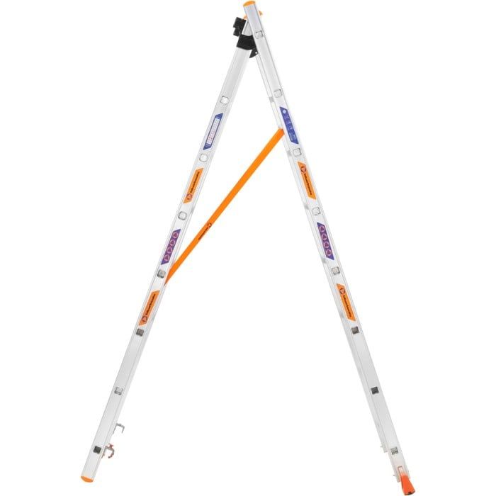 Драбина алюмінієва 3-х секційна BLUETOOLS (3х8 сходинок) (160-9005)