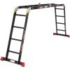 Драбина-трансформер алюмінієва Квітка PRO HD BLACK (4х4 сходинки) (110-9040)