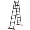 Драбина-трансформер алюмінієва Квітка PRO HD BLACK (4х4 сходинки) (110-9040)