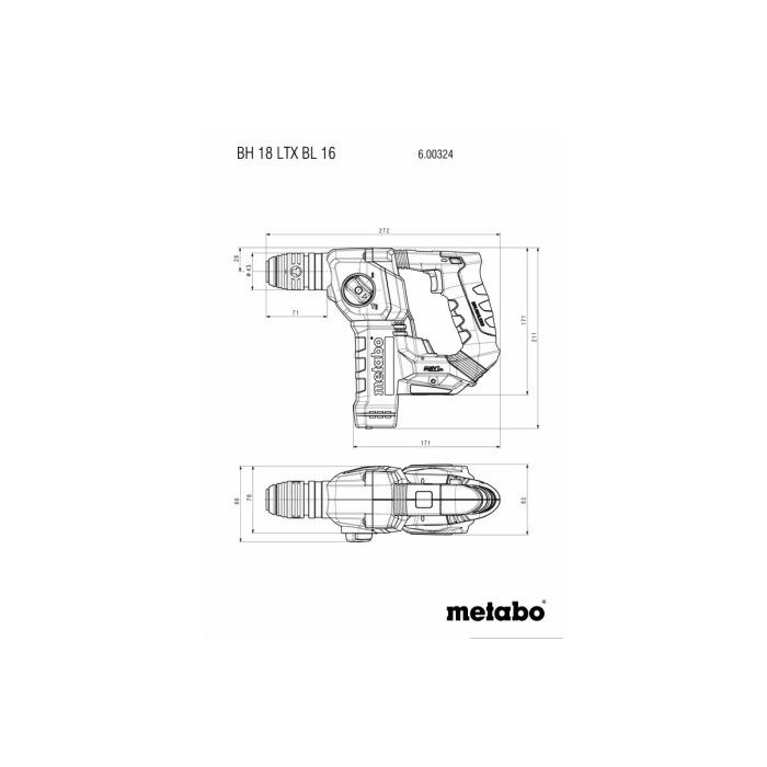 Акумуляторний перфоратор Metabo BH 18 LTX BL 16