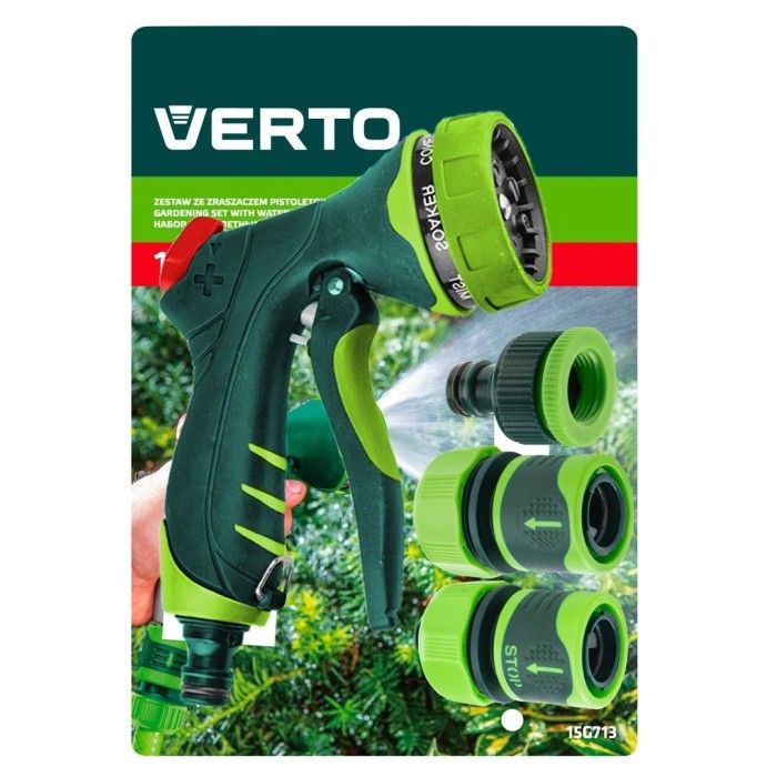 Пістолет для поливу Verto з конекторами (7 функцій) (15G713)