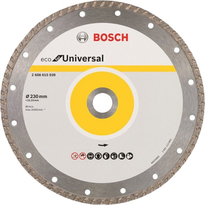 Алмазний відрізний круг по бетону Bosch ECO Universal (230х22.23) (2608615048)