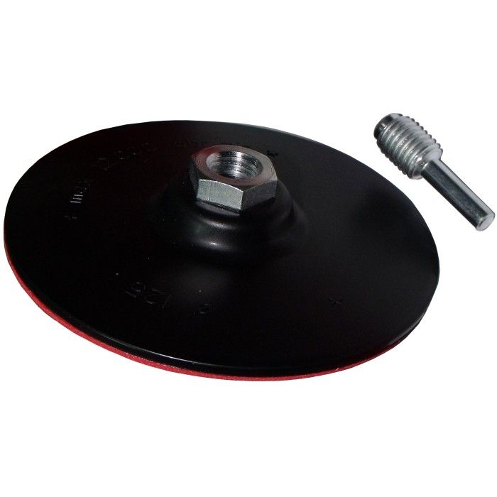 Диск подставка 125 мм для угол. шлиф. машины (лепучка) + штырь твердая Vago