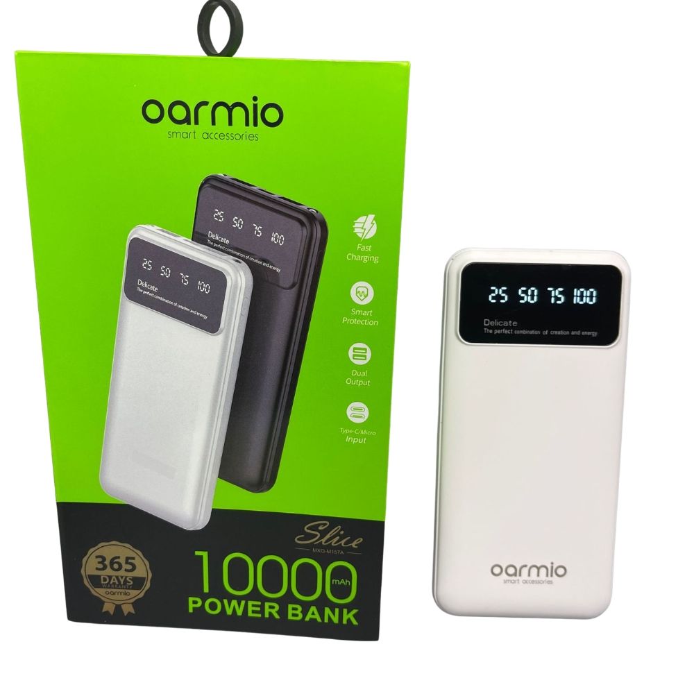 Портативний акумулятор Oarmio-21 10000 мАг із вбудованим дротом