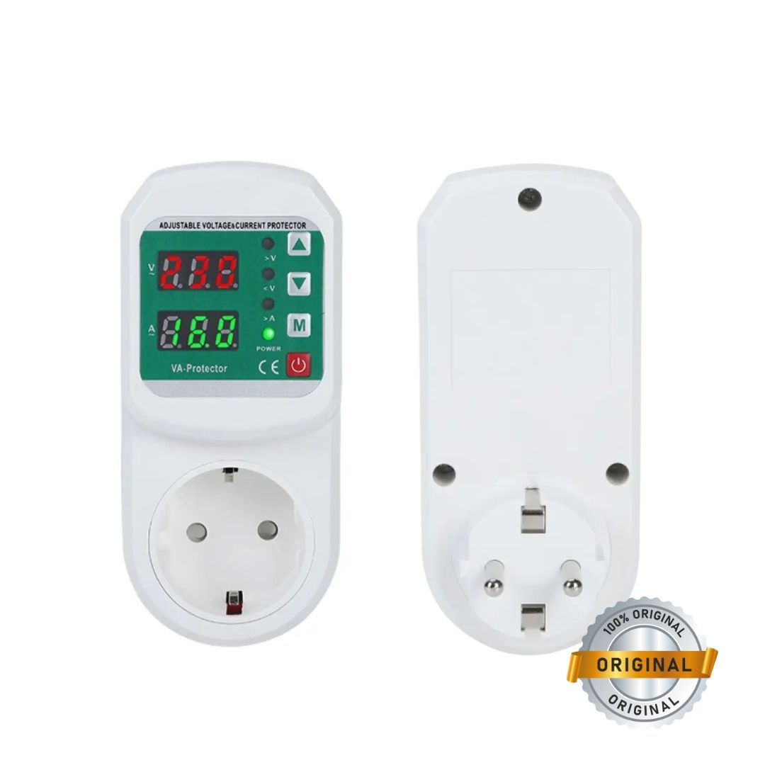 Реле захисне LIEMAN 16A TOSVA-16 140V-300V з дисплеєм, відсікач регульований, захист від перепадів напруги