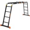 Драбина-трансформер алюмінієва BLUETOOLS BLACK (4х4 сходинки) (160-9016)