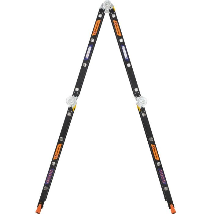 Драбина-трансформер алюмінієва BLUETOOLS BLACK (4х4 сходинки) (160-9016)