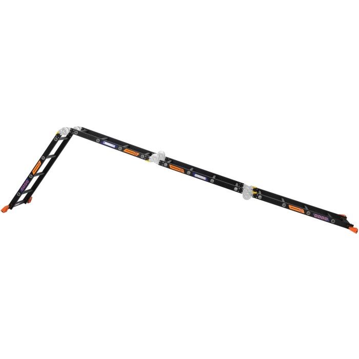 Драбина-трансформер алюмінієва BLUETOOLS BLACK (4х4 сходинки) (160-9016)