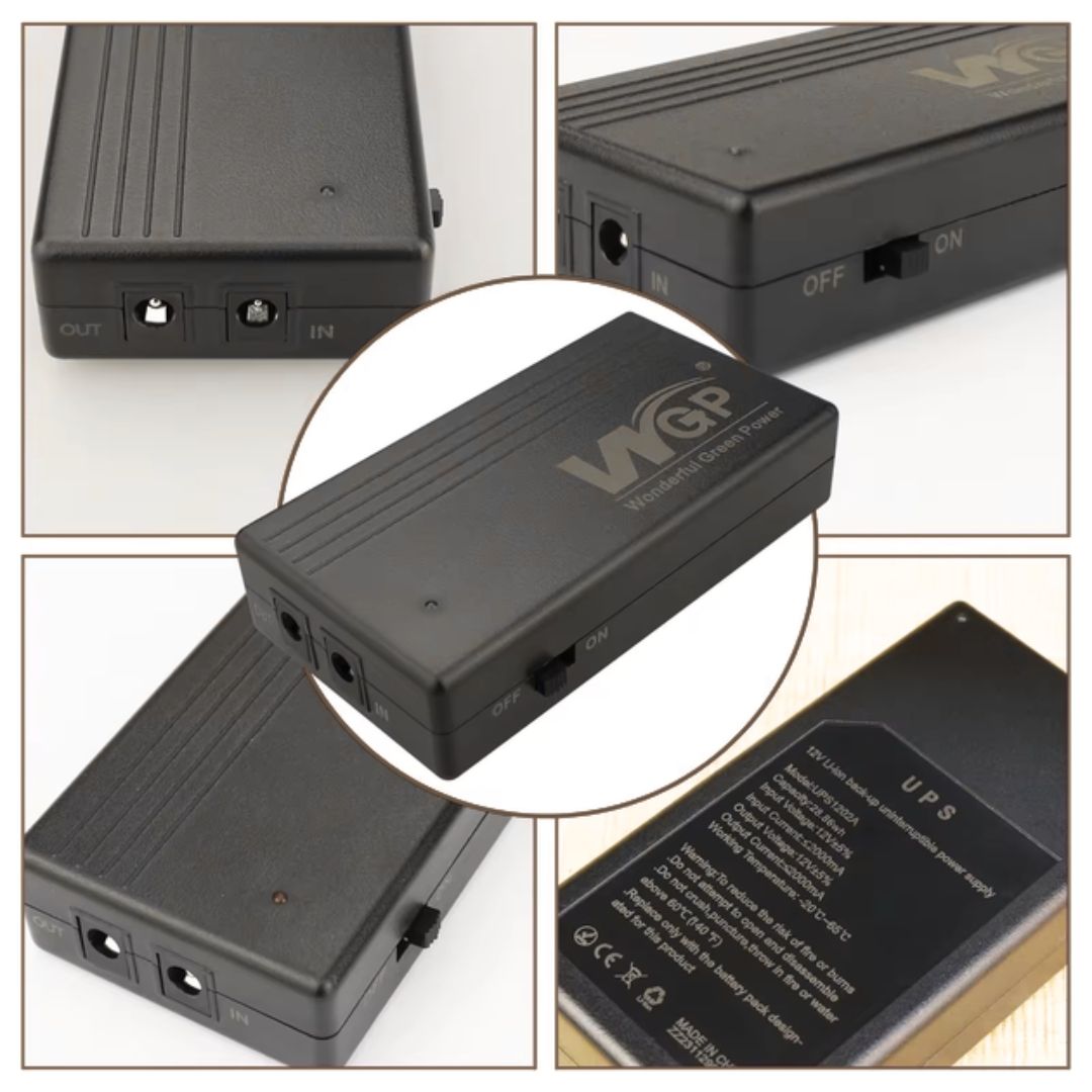 Міні безперебійник для роутерів WGP 1202A маршрутизатор Light Cat ups 12V2A/28.86Wh (7800mAh)