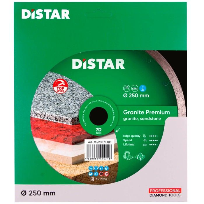 Алмазный отрезной диск Distar Granite Premium 1A1R (200х1.8х25.4 мм) (11320061019)