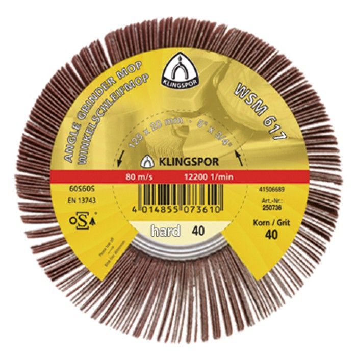 Klingspor Круг лепестковый 125x20xM14 мм P120 WSM 617