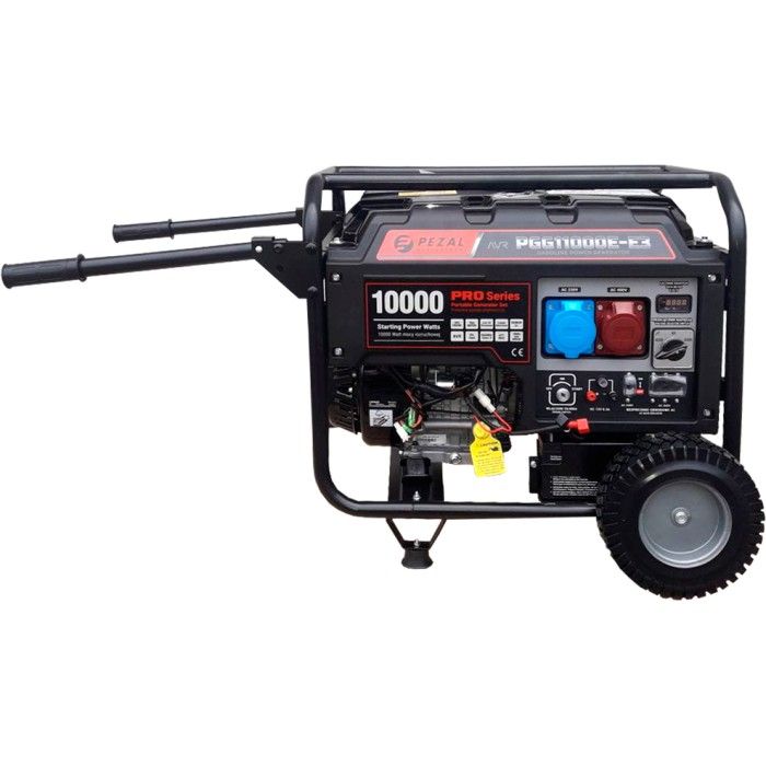Бензиновий генератор PEZAL PGG11000E-E3 + олива (8.5 кВт, ~3ф, 400 В)