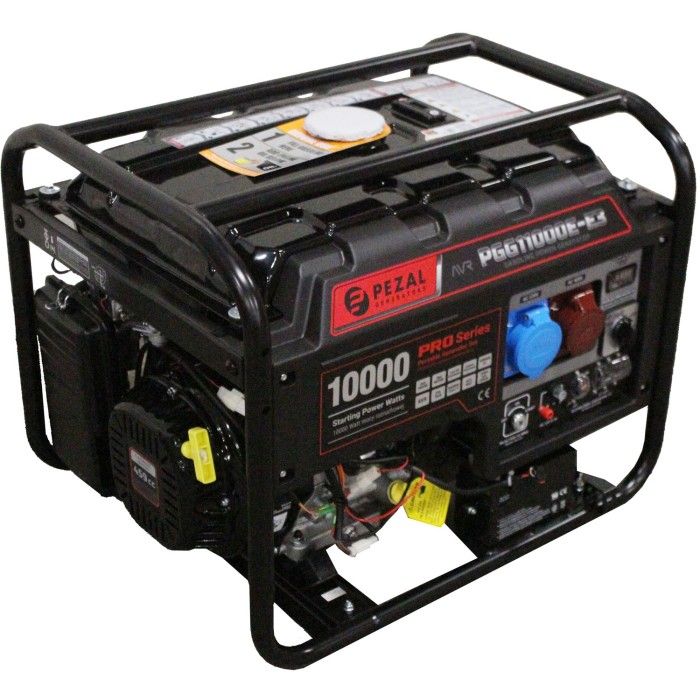 Бензиновий генератор PEZAL PGG11000E-E3 + олива (8.5 кВт, ~3ф, 400 В)
