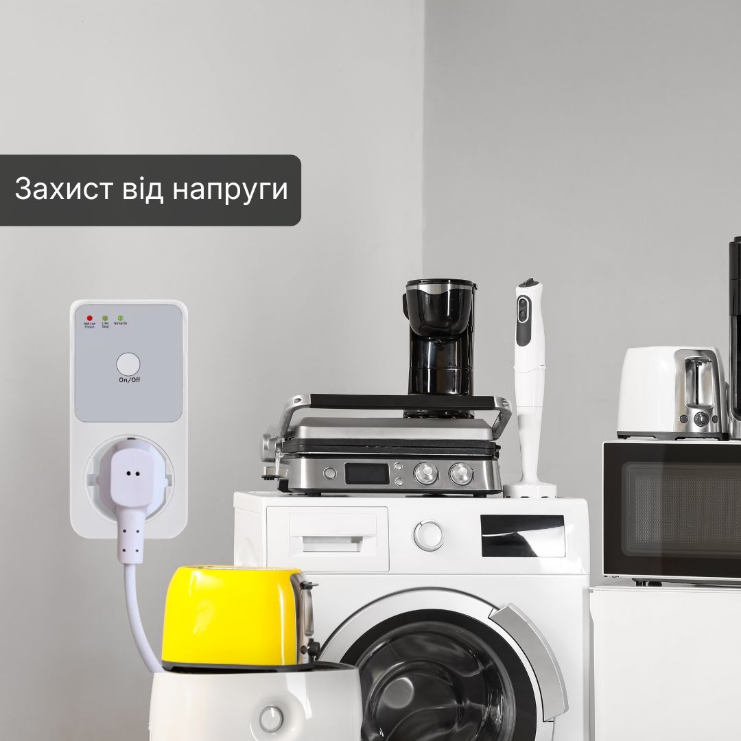 Автоматичне захисне реле в розетку JUAN 16A 175–260В максимальна  3680В відсікач напруги з дисплеєм