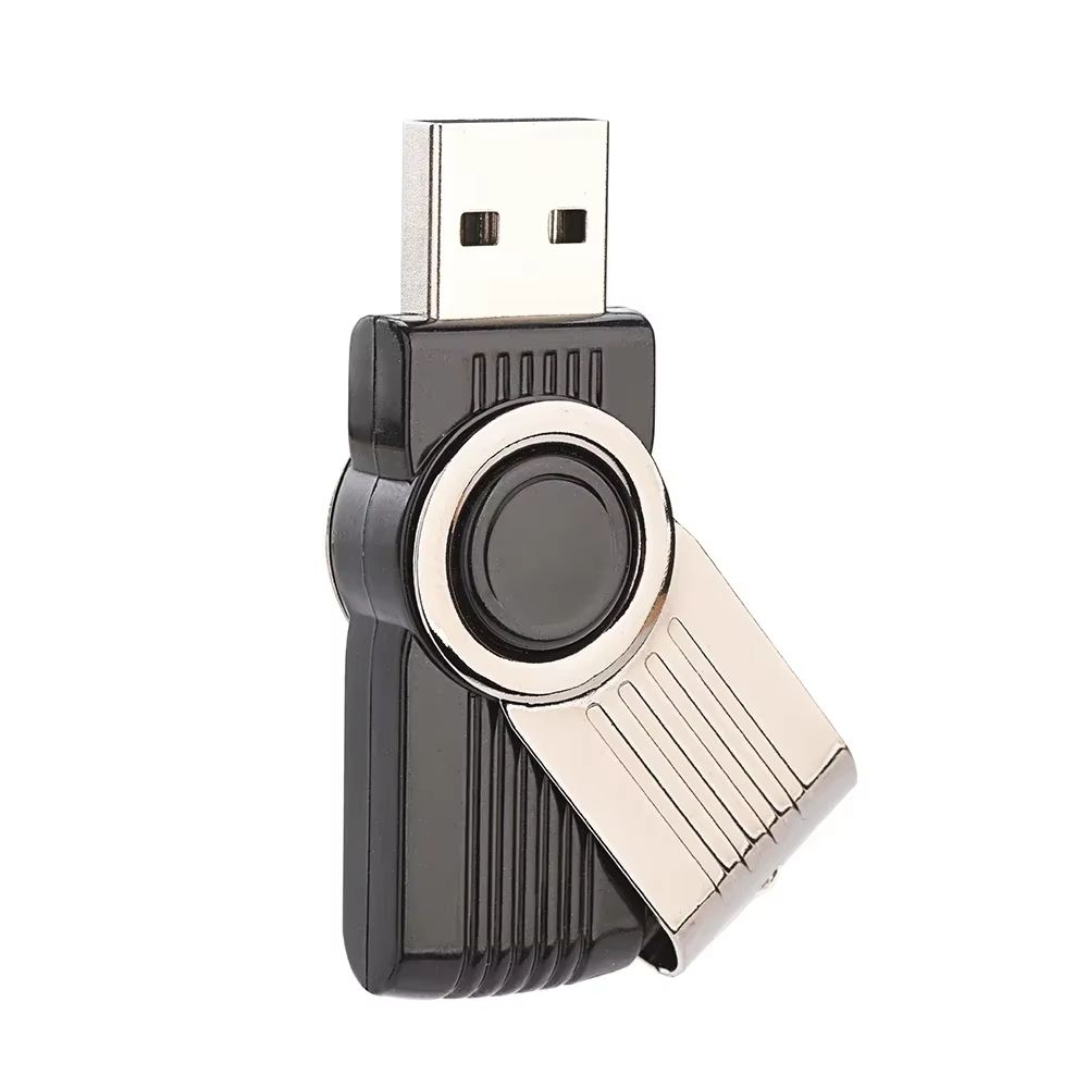 Металева USB флешка 64 ГБ чорна — швидкий USB 2.0 накопичувач для фото та файлів