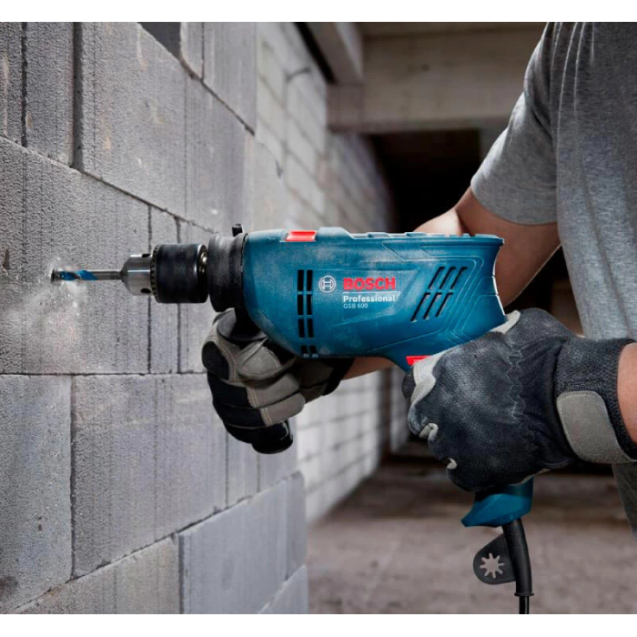 Дрель ударная Bosch Professional GSB 600 (0.6 кВт, 3000 об/мин) (06011A0320)