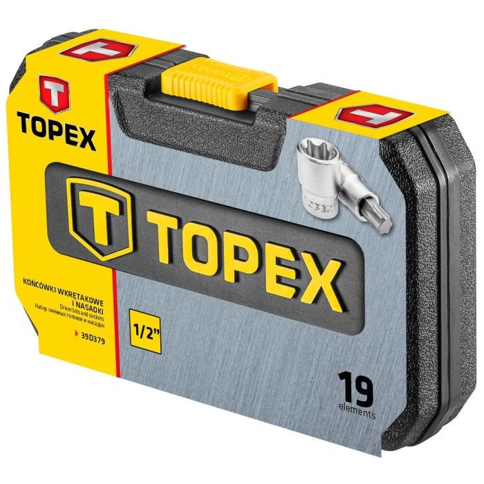 Набір головок Torx Topex (1/2", 19 шт.) (39D379)