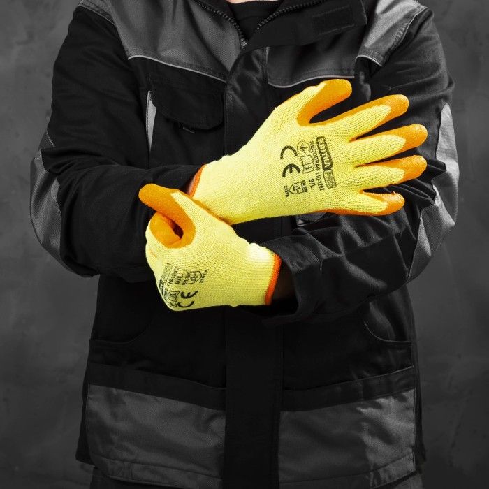 Рукавиці трикотажні з латексним покриттям КВІТКА PRO Recodrag Expert (12 пар, XL) (110-1202-10)