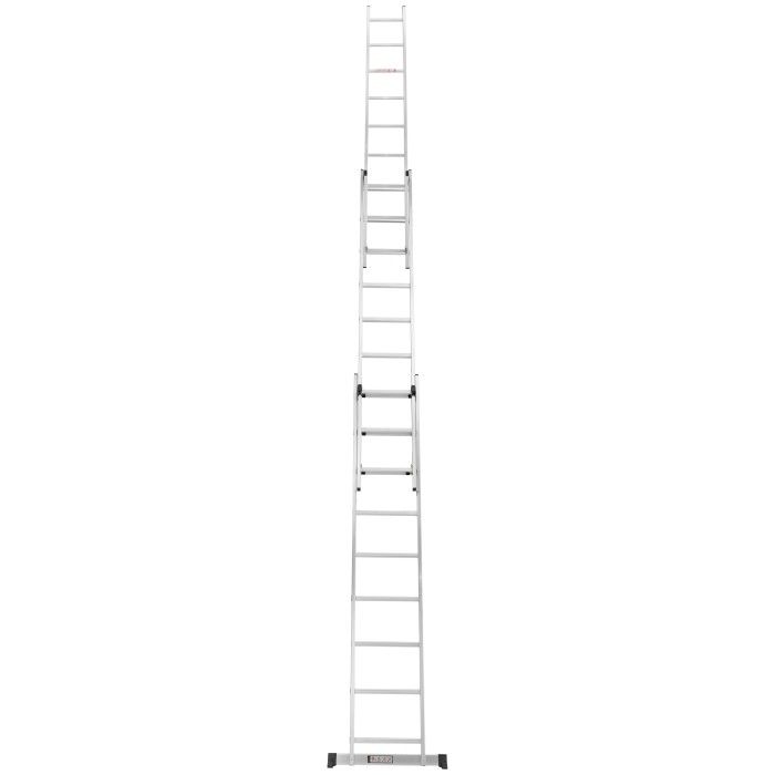 Драбина алюмінієва 3-х секційна LADDER STANDARD (3х8 сходинок) (190-9308)