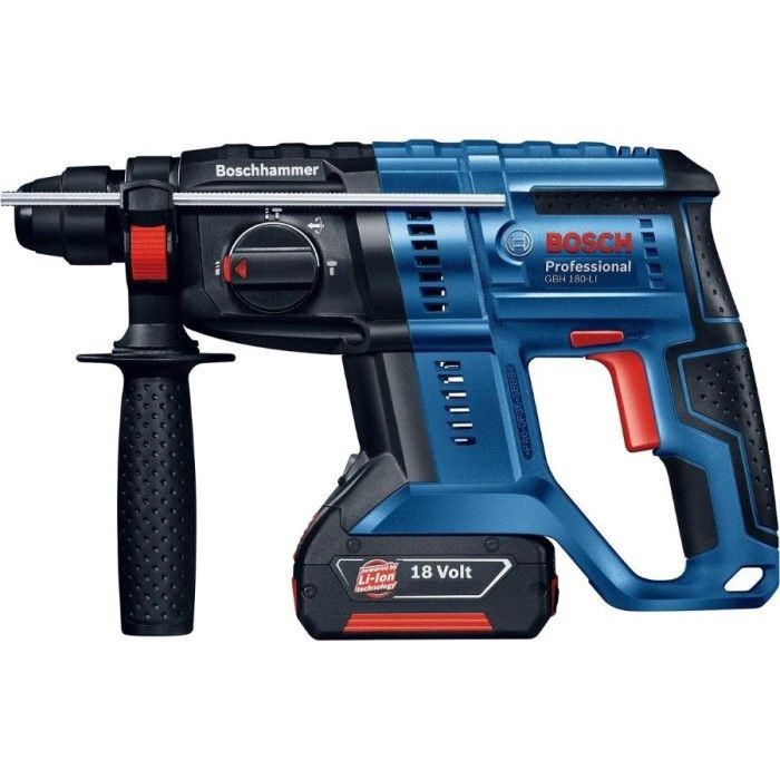 Аккумуляторный перфоратор Bosch GBH 180-LI Professional (18 В, 4 А*ч, 2 Дж) (0611911122)