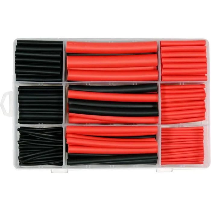 Кембрики термоусадні до 125°C з клеєм YATO, різних розмірів, 270 шт.