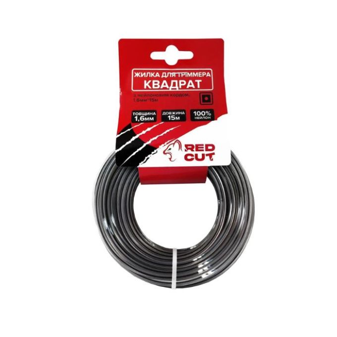 35-15516 Жилка для тримера Квадрат, нейлон. корд 1,6мм*15м 'Red Cut'