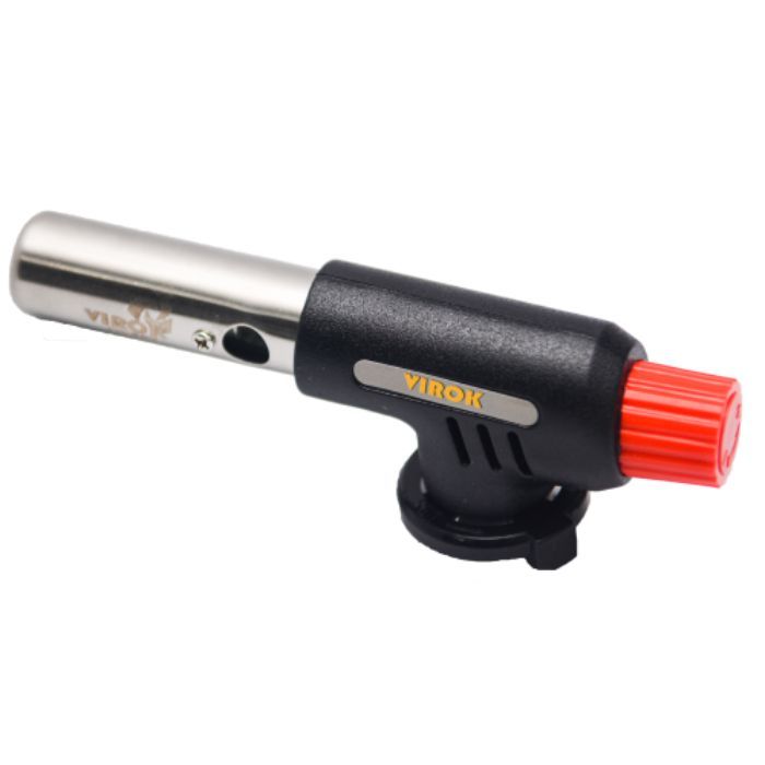 Горелка газовая VIROK с цанговым (быстрым) соединением. Piezo, ceramic [50/4]