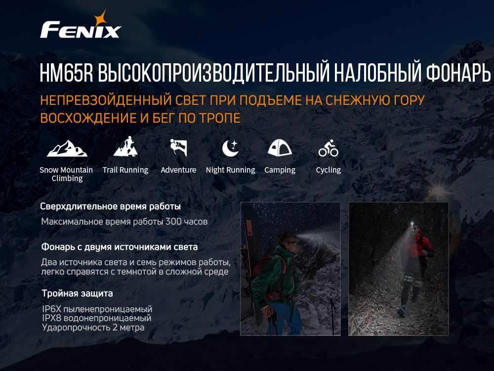 Фонарь налобный Fenix HM65R налобный Fenix HM65R