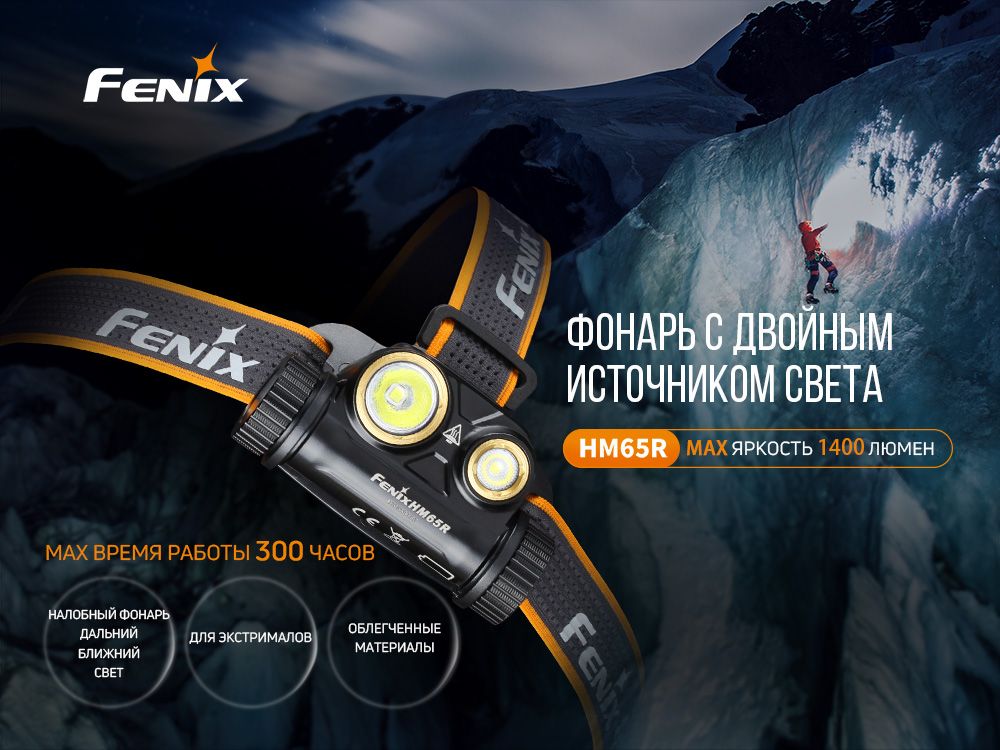 Фонарь налобный Fenix HM65R налобный Fenix HM65R