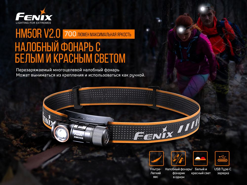 Фонарь налобный Fenix HM50R V2.0 Fenix HM50R V2.0
