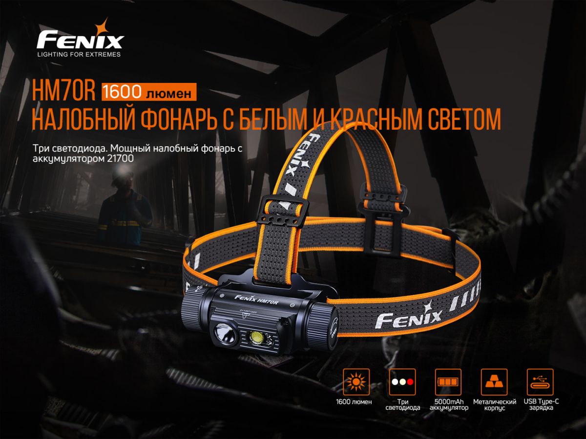 Ліхтар налобний Fenix HM70R