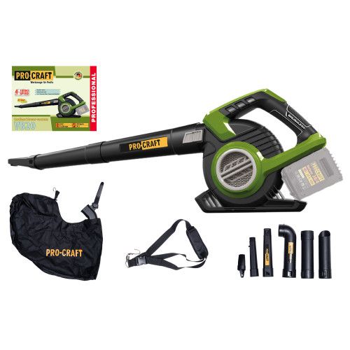 Набір Акумуляторний пилосос-повітродувка Procraft VB20(б/акб і зп)+/Батарея 20/8-2шт./З/пр.20/1-2шт