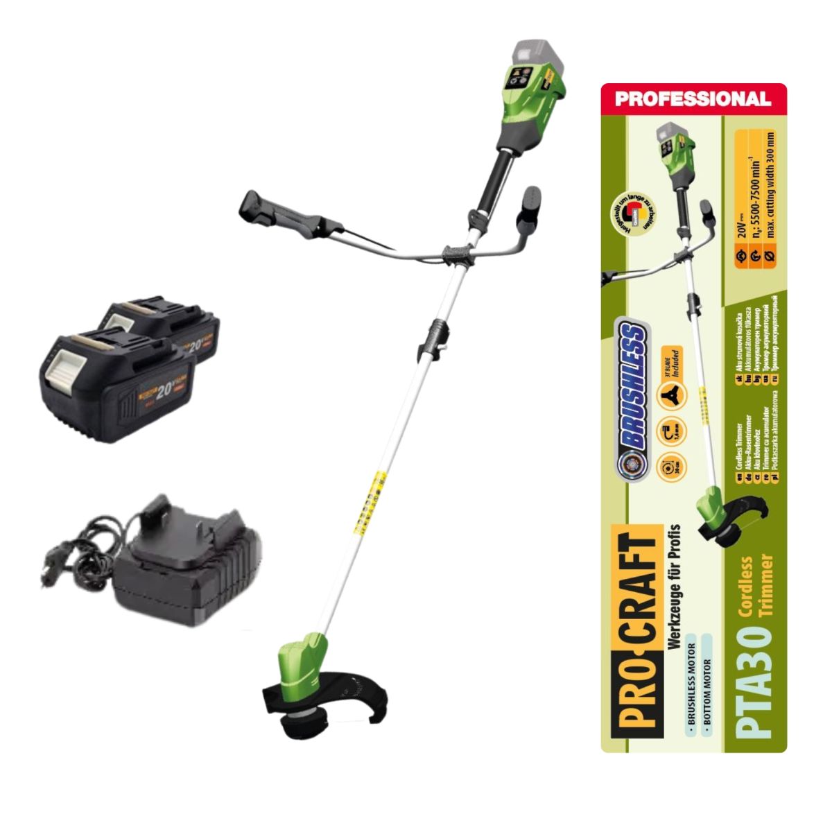 Набір Тример аккум.PROCRAFT PTA30(2 АКБ та ЗП)