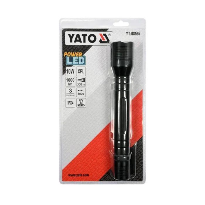 Ліхтар світлодіодний акумуляторний YATO XPGL CREE 10 ВТ 1000 лм 4ХС/R14