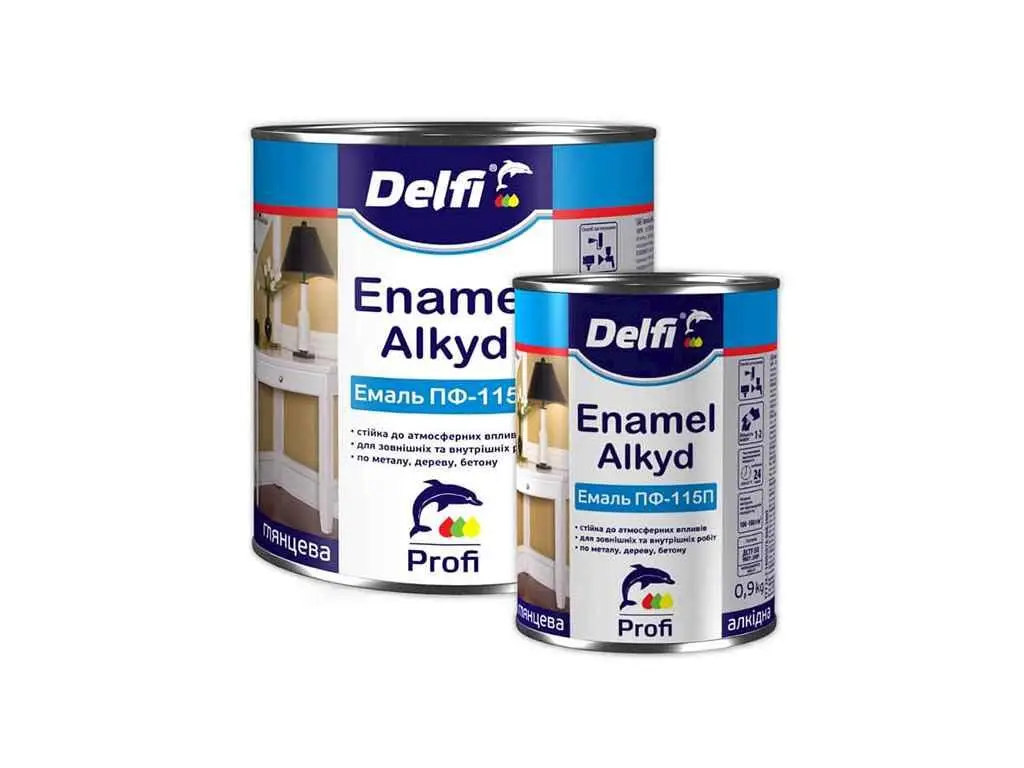 Емаль алкідна ПФ-115П світлий горіх ТМ «Delfi» - 2,8 кг.