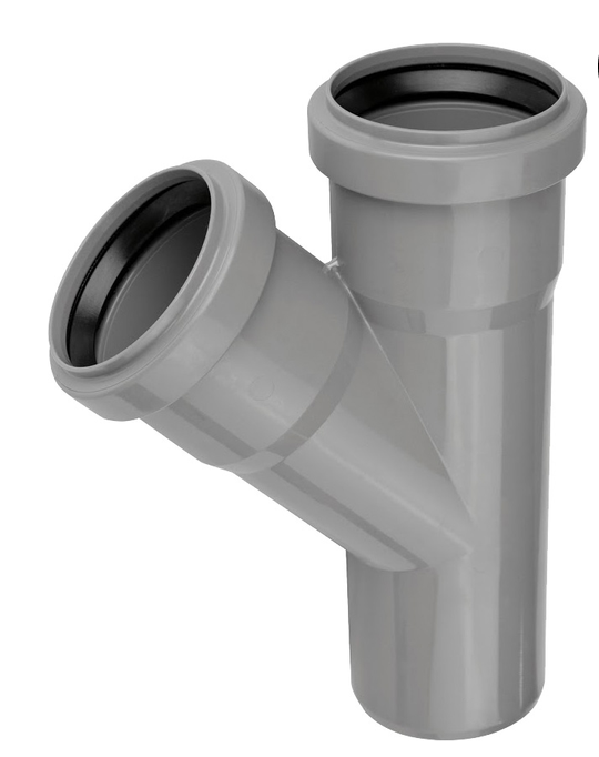 Трійник Ostendorf 45°, 50х50х50 мм сірий