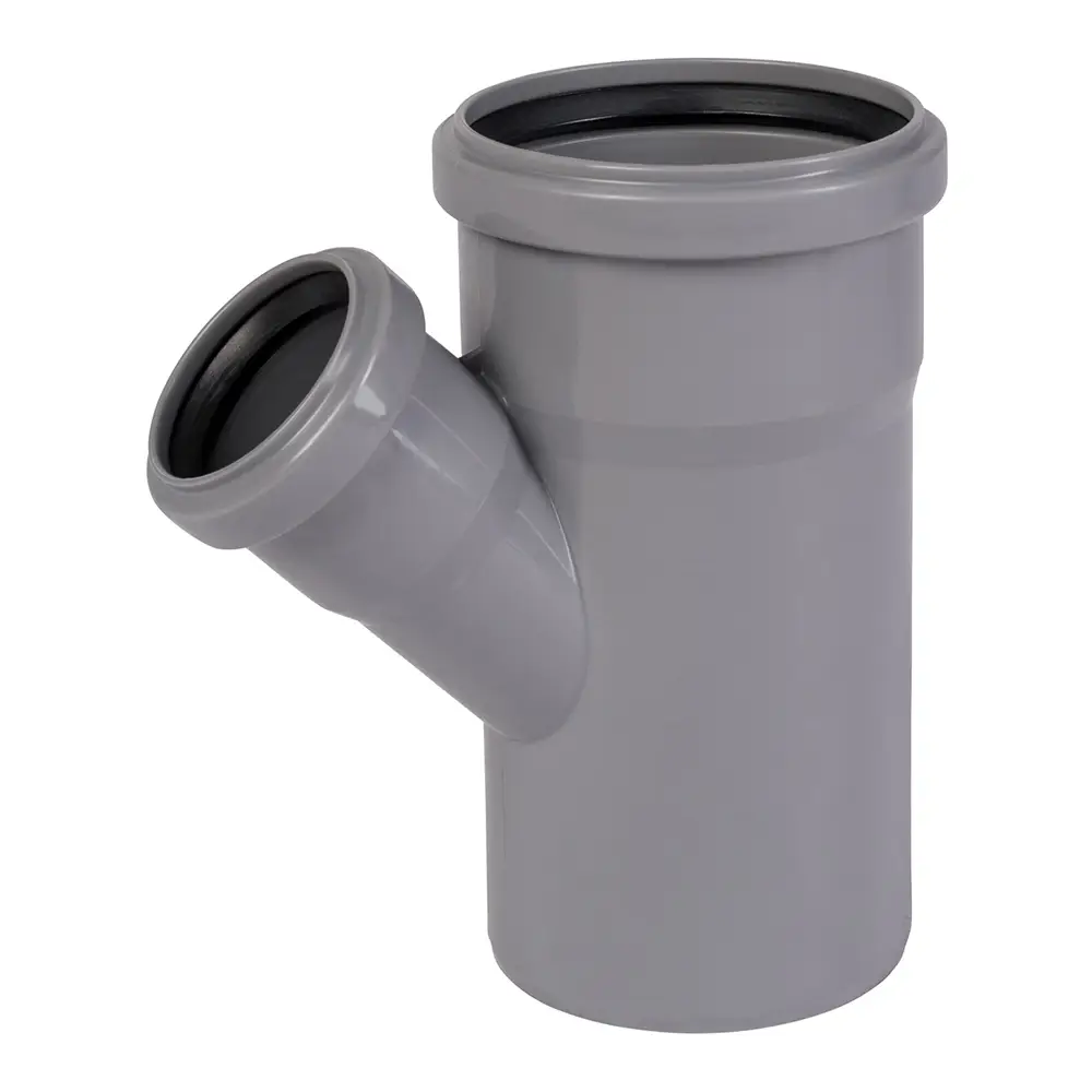 Трійник Ostendorf 45°, 110х50х110 мм сірий