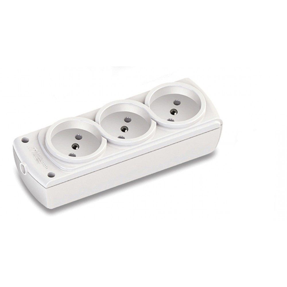 Колодка б/з, 3 гнізда, 10А, Olimpia, Mutlusan
