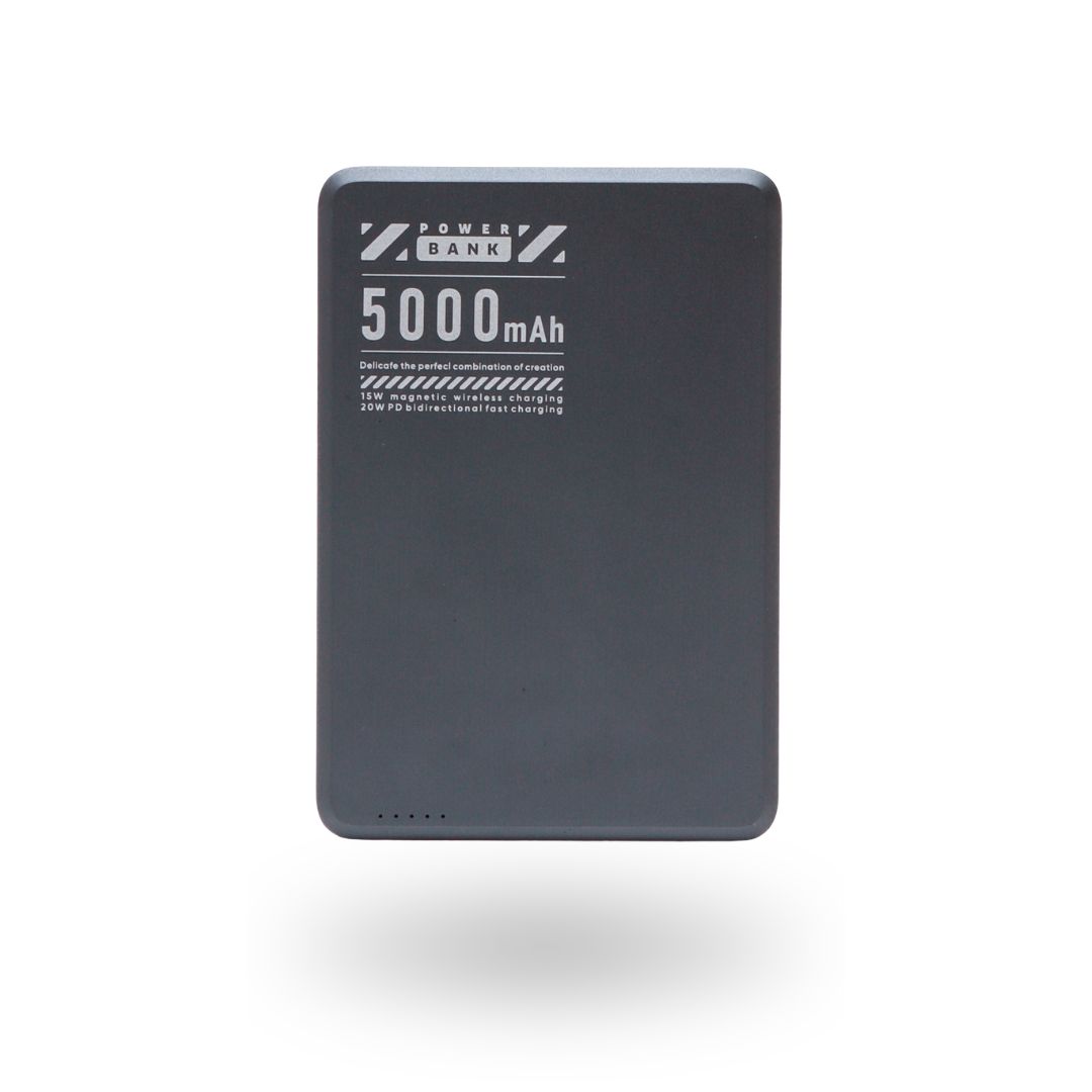 Металевий надтонкий магнітопоглинаючий акумулятор MagSafe 5000 мАг PD20W(сірий)