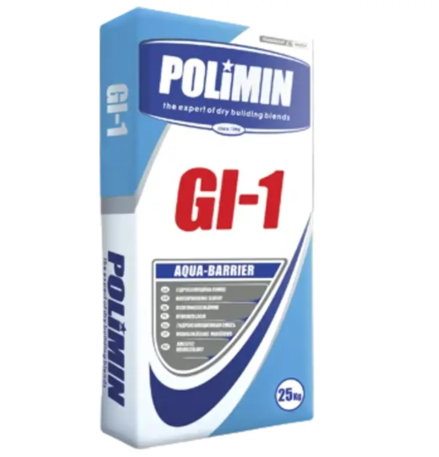 Гідроізоляція GI-1 АКВА-БАР’ЄР Polimin (Полімін) (25кг)