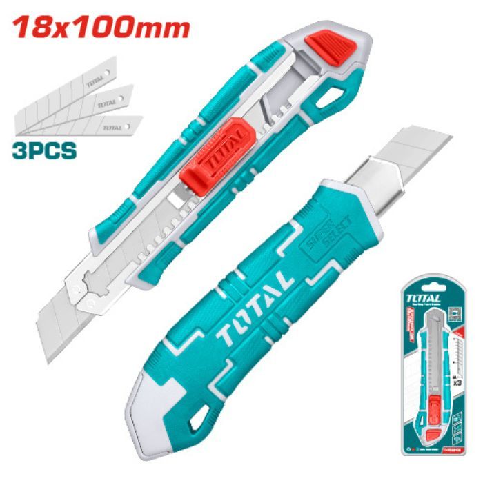 Ніж сегментний TOTAL висувне лезо 18x100мм, 167мм