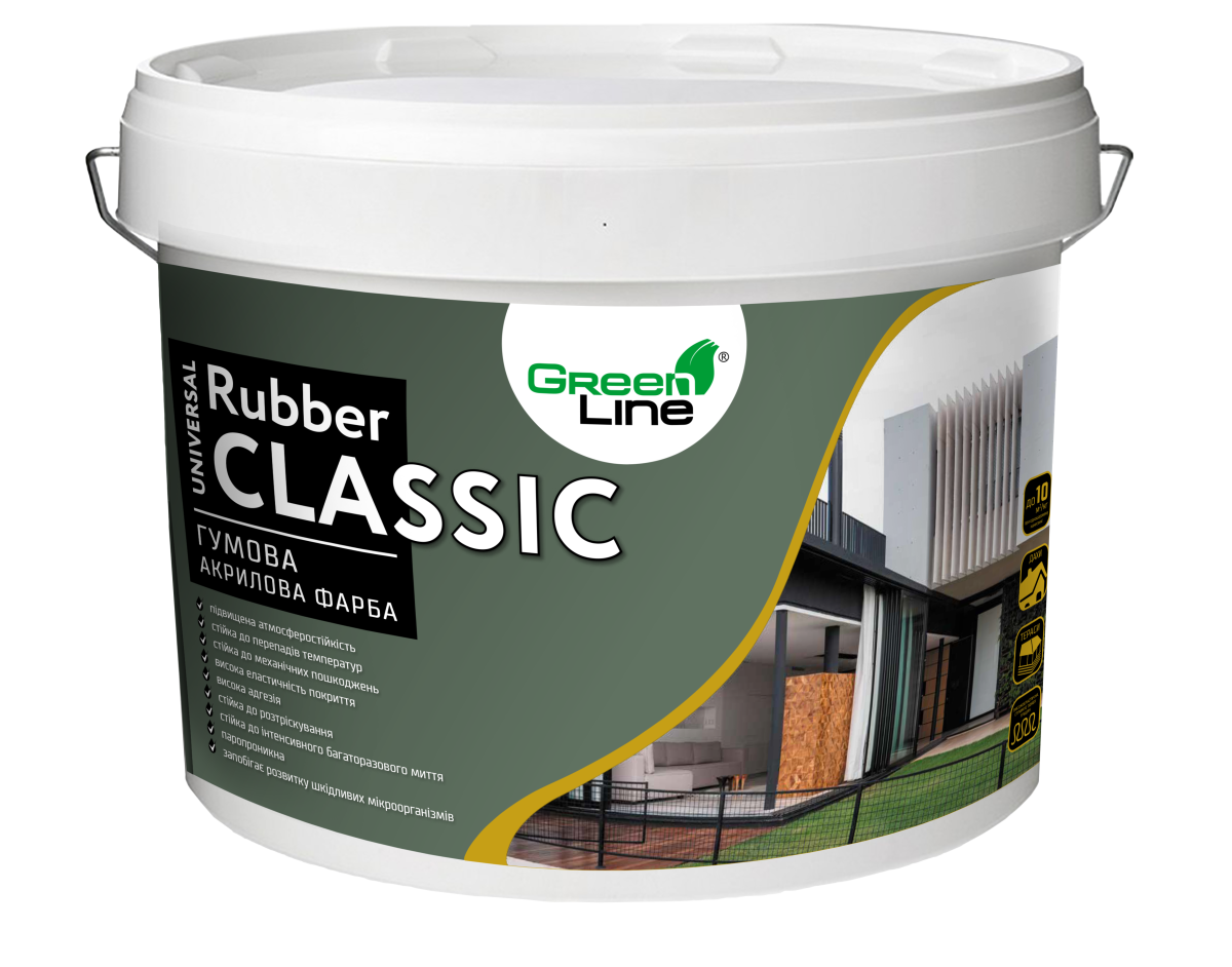 Гумова акрилова фарба UNIVERSAL RUBBER CLASSIC 10 л