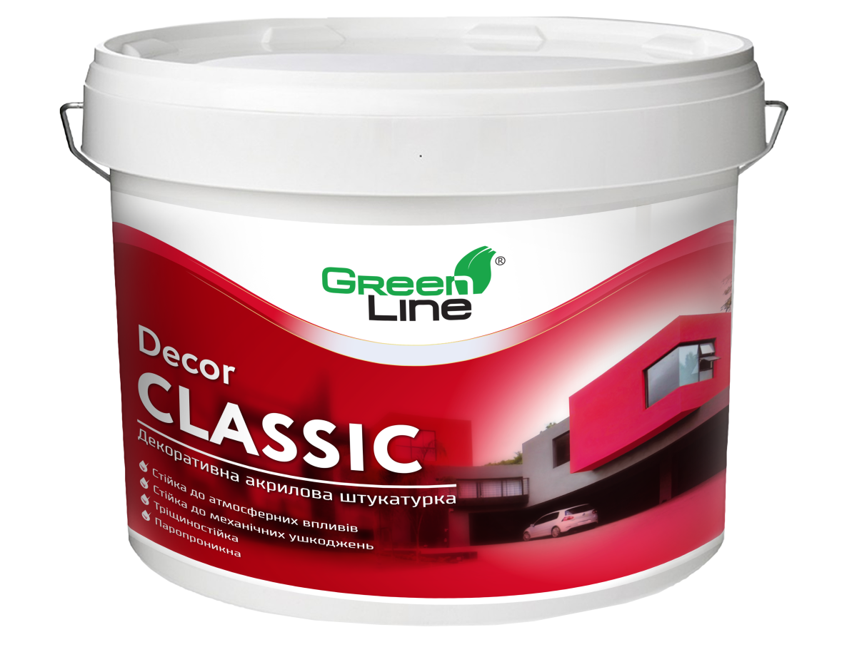 Декоративна акрилова штукатурка DECOR CLASSIC, ТМ GREEN LINE, 25 кг