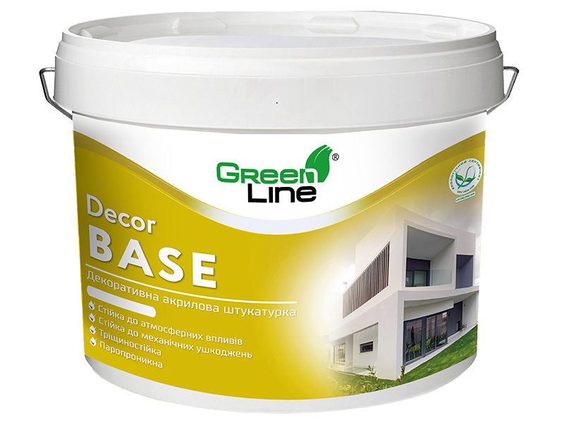 Декоративна акрилова штукатурка DECOR BASE, ТМ GREEN LINE, 25 кг