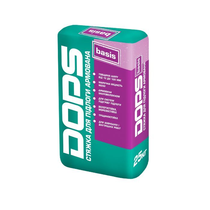 Стяжка для підлоги армована DOPS BASIS, 25кг
