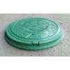 Люк садовий каналізаційний  полімерпіщаний "УКРАЇНА" зелений, 17 кг, d=735 мм (1,5т)