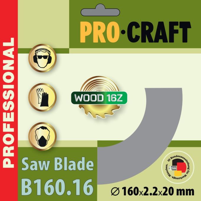 Пиляльний диск Procraft B160.16 16T (по дереву)