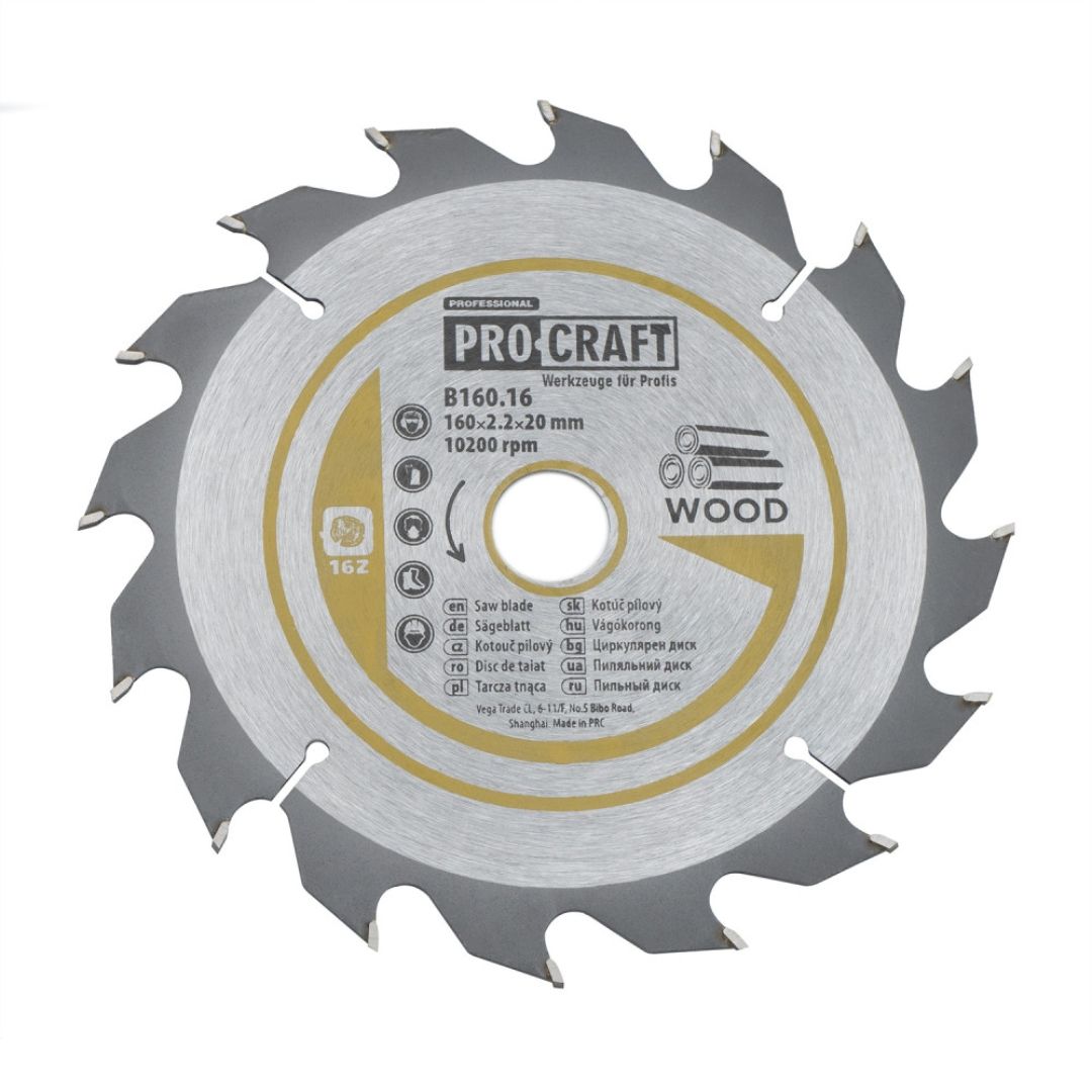 Пиляльний диск Procraft B160.16 16T (по дереву)