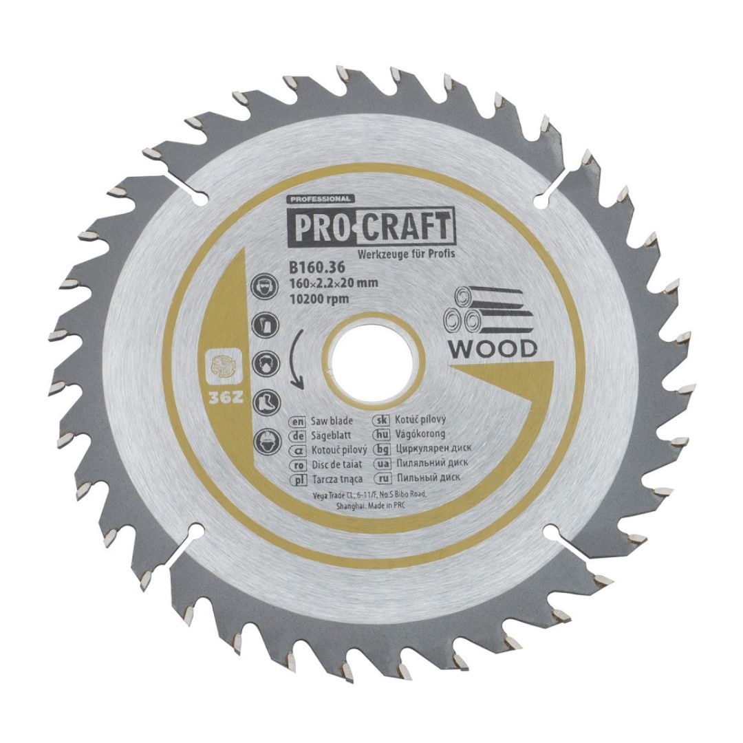 Пиляльний диск Procraft B160.36 36T (по дереву)