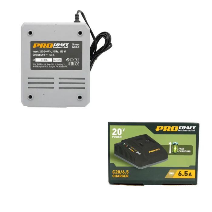 Зарядний пристрій Procraft industrial C20/6.5